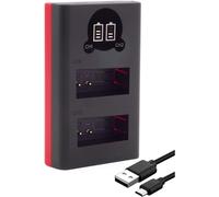 LP-E12 Chargeur de Batterie - USB Dual LCD 18752 - Alimentation Via USB-C ou Micro USB - pour EOS 100D M M10 M50 M100 M200 PowerShot SX70 HS