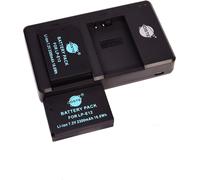 Lp-E12 Lot De 2 Batteries De Rechange Rechargeables Et Double Chargeur Compatibles Avec Canon Eos M, M2, M10, 100D, Rebel Sl1, Kiss X7, M100, M200 (M200 Specs), Etc[ChargeurUsb1079]