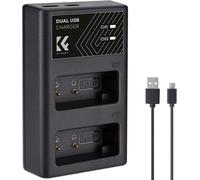 LP-E17 Dual Slot Fast Charger with Micro USB and Dual Type-C Interface Compatible with Canon EOS RP,Rebel T8i,T7i,T6i,T6s,SL2,SL3,EOS M3,M5,M6 Mark II,77D,200D Battery.[J417]