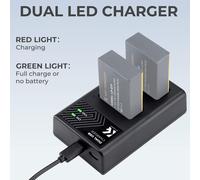LP-E17 Dual Slot Fast Charger with Micro USB and Dual Type-C Interface Compatible with Canon EOS RP,Rebel T8i,T7i,T6i,T6s,SL2,SL3,EOS M3,M5,M6 Mark II,77D,200D Battery.[J504]