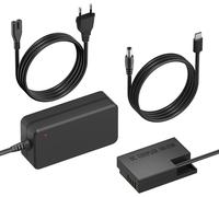 LP-E18/LP-E17 Kit de batterie factice avec adaptateur secteur AC chargeur avec connecteur de batterie pour Canon EOS Rebel SL2 SL3 T6i T6S T7i T8i 200D II 250 X9i