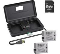 Lp-E5 Chargeur De Batterie Kit - 2 Pièces 1800Mah Batterie De Remplacement Et Chargeur Lcd Avec Câble Intégré Pour Canon Eos 450D, 500D, 1000D, Kiss X2, X3, Rebel Xs, Xsi, T1I[ChargeurUsb831]
