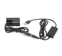 LP E6 Batterie Factice DC Coupleur Adaptateur Secteur pour 5D2 / 5D3 / 5D4 / 6D / 6D2 60D / 7D / 7D2 / 70D / 80D / 90D Caméra avec Câble USB