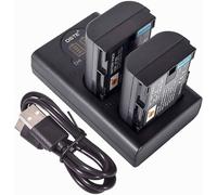 LP-E6 Batterie Rechargeable (Paquet de 2) et Chargeur Double USB Smart LED Compatible avec Canon EOS 5D Mark II,DS Mark III,5D Mark IV,5DS,5DS R,6D,7D,7D Mark II,80D,70D,60D,60Da
