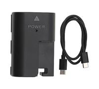 LP-E6 Coupleur CC de Batterie Factice Entièrement décodé de Type C pour 5D Mark IV, ILI, LL, 5D, 5DSR, 6D Mark Il, 6D, 7D Mark II, 7D, 60D, 60Da, 70D, 80D, 90D, R, R5, R6, R7