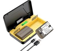 LP-E6/LP-E6N Chargeur Rapide de Stockage Double 20W (2X 3000mAh) Compatible avec Canon EOS 5D, EOS 5D Mark II,EOS 6D, 7D, 60D, 70D, 80D, 90D, XC10, XC15, Écran LCD