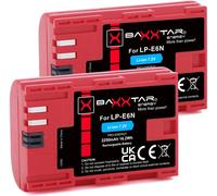 LP-E6N 2250mAh Batterie d'appareil Photo 2X - avec Infochip - Système de Batterie Intelligent - Compatible avec Canon EOS XC10 XC15 EOS R 60D 70D 80D 5D Mark II III IV 6D 7D Mark I II