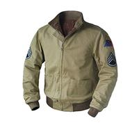LP-FACON Brad Fury Wardaddy Aviator Don Collier Tanker militaire en coton, kaki, S