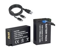 LP Lot de 2 Batteries LP-E17 (1450 mAh) avec Port de Charge USB-C pour appareils Photo Reflex numériques Canon EOS R50 RP R10 R8 Rebel T8i T7i T6i T6s SL2 SL3 EOS M3 M5 M6 EOS 200D 77D 750D 760D 800D