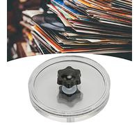 LP Record Label Saver, Record Clean Saver, Protecteur de Nettoyage de Disque étanche, Label Saver Record Cleaner Clamp Care, Poignée en Aluminium (Noir)