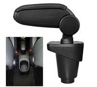 LP Trade Accoudoir Central pour 500L Phase 1 | Accessoire Console de Rangement et Repose-bras avec Compartiment Organiseur | Pièce Détachée d'Intérieur de Voiture | Simili Cuir Noir - Couture Noire