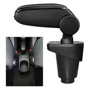 LP Trade Accoudoir Central pour 500L Phase 1 | Accessoire Console de Rangement et Repose-bras avec Compartiment Organiseur | Pièce Détachée d'Intérieur de Voiture | Simili Cuir Noir - Couture Blanche