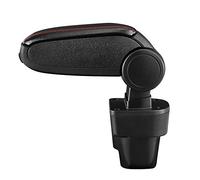 LP Trade Accoudoir Central pour Bipper | Accessoire Console de Rangement et Repose-bras avec Compartiment Organiseur | Pièce Détachée d'Intérieur de Voiture | Simili Cuir Noir - Couture Rouge