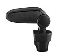 LP Trade Accoudoir Central pour Fiorino 3 III | Accessoire Console de Rangement et Repose-bras avec Compartiment Organiseur | Pièce Détachée d'Intérieur de Voiture | Simili Cuir Noir - Couture Noire