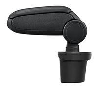 LP Trade Accoudoir Central pour Juke 1 I | Accessoire Console de Rangement et Repose-bras avec Compartiment Organiseur | Pièce Détachée d'Intérieur de Voiture | Simili Cuir Noir - Couture Noire