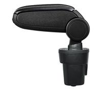 LP Trade Accoudoir Central pour Karl | Accessoire Console de Rangement et Repose-bras avec Compartiment Organiseur | Pièce Détachée d'Intérieur de Voiture | Simili Cuir Noir - Couture Blanche