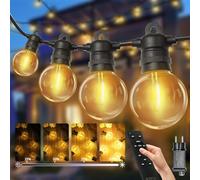 lP68 Guirlande lumineuse LED d'extérieur G40 en plastique ABS solaire étanche pour jardin romantique balcon 24 V 20 m 33 ampoules