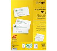 [LP795] sigel Cartes de visite 3C, 85 x 55 mm, 225 g/m2, extra blanc, 100 sur...
