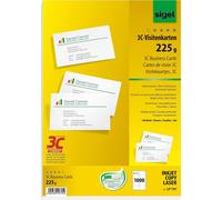 Sigel Cartes de visite 3C LP797 – Blanc brillant 85 x 55 mm 225 g/m² – 1000 cartes
