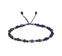 LPACXBYD Bracelet Tresse Corde Bracelet fin multi-facettes tissé à la main, chaîne rouge, bracelets for femme réglables(Lapis Lazuli)