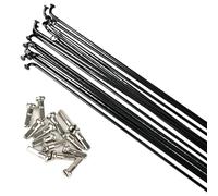 LPACXBYD Fil de Rayon de vélo vélo de Route de Montagne 304 Acier Inoxydable Haute résistance 259/261/271/273/291/293MM 26 27.5 29 Pouces pour Les vélos(Elbow 273MMx12pcs BK)