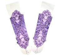 LPACXBYD Gants à Paillettes Sexy Women Satin Sequin Seam Pearl Lace Hook Finger Glove Female Retro Bride Hollowing Out Wedding Dress Fingerless Mitten