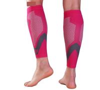 LPACXBYD Manchon Compression Mollet 1 paire de manchons Compression des jambes, soutien mollets, chaussettes confortables sans pieds for le Fitness, la course à pied, les attelles tibia(Rose Red,S)