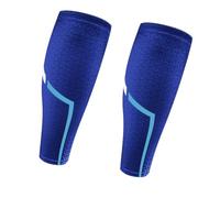 LPACXBYD Manchon Compression Mollet 1 paire de manchons Compression for mollets, attelles tibia, chauffe-jambes, basket-ball, gymnastique, course à pied, Football, cyclisme(Blue,XL)