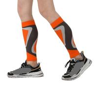 LPACXBYD Manchon Compression Mollet 1 paire de manchons Compression mollet for hommes/femmes, jambe et attelles tibia, Support(Orange,S)