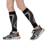 LPACXBYD Manchon Compression Mollet 1 paire de manchons Compression mollet for hommes/femmes, jambe et attelles tibia, Support(Black,XL)