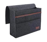 LPACXBYD Organisateur De Lit Canapé TV Télécommande Multifonctionnel Feutre Tablette de Chevet à Suspendre avec Livres Poche Grande Capacité Chambre(Dark Gray)