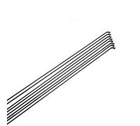 LPACXBYD Original 10 pièces/lot 14G 2.0 Triple Bout à Bout VTT vélo de Route Rayon en Acier Inoxydable Rayon de vélo Noir 4.5g pour Les vélos(J-Bend 282mm)