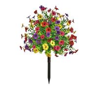 LPACXBYD Plante Violette en Plastique, décoration extérieure, arbustes résistants, Faux tuteur Floral pour Jardin(Color 2-Type 1)