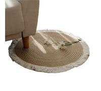 LPACXBYD Tapis tissés Ronds en rotin de Jute Fait à la Main
