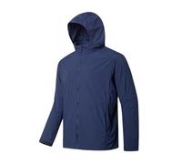 LPACXBYD Veste Anti UV Coupe-Vent d'été Unisexe for randonnée, Escalade, Camping, Veste de Protection Solaire for Hommes et Femmes, Chapeau caché à séchage Rapide(Dark Blue,XL)