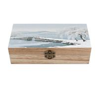 LPAGBCNU Boîte à bijoux en bois faite à la main pour ranger bijoux, pièces de monnaie, cartes tartot, petits trésors