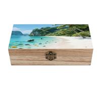 LPAGBCNU Boîte à bijoux en bois faite à la main pour ranger des bijoux, des pièces de monnaie, des cartes tartot, des petits trésors