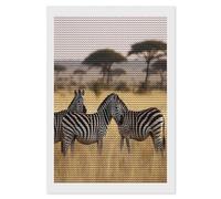 LPAGBCNU Kit de peinture diamant 5D motif zèbre africain pour adultes et débutants, grand diamant rond, peinture à faire soi-même, peinture murale, décoration murale