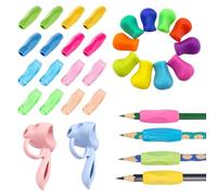 LPAMABA 28 PCS Set Guide Doigts Ecriture Enfant Silicone Apprendre a Ecrire Silicone Guide Doigts Ecriture Enfant Stylo Multicolore Silicone pour Maîtriser La Bonne Prise du Stylo