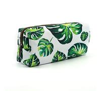 Lparkin Arbre Feuilles étudiants Super Grande capacité Toile Trousse Pen Sac pochette Coque stationnaire Maquillage de sac Green