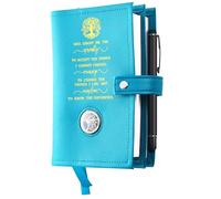 LParkin Couverture du Gros Livre des AA avec porte-monnaie - Couverture en cuir PU haut de gamme pour Le Gros Livre des AA et 12 & 12, élégant motif Serenity Prayer - Green God Grant Me