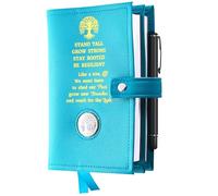 LParkin Couverture du Gros Livre des AA avec porte-monnaie sécurisé - Couverture double AA en cuir PU durable pour Big Book et 12 & 12, design unique sur le thème de la sobriété - Vert comme un arbre