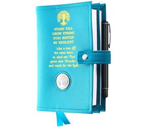 LParkin Couverture du Gros Livre des AA avec porte-monnaie sécurisé - Couverture double AA en cuir PU durable pour Big Book et 12 & 12, design unique sur le thème de la sobriété - Vert comme un arbre
