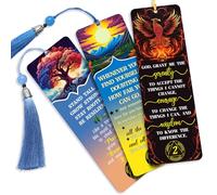 LParkin Lot de 3 marque-pages de prière de sérénité de 2 ans, cadeaux de sobriété pour homme et femme, cadeaux sobres, marque-page de prière de sérénité, cadeaux de récupération pour les alcooliques