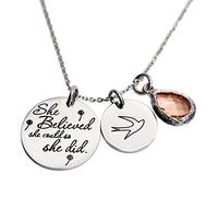LParkin Original utile collier fille 12 ans ado, Femme Cadeaux D'encouragement, Collier acier inoxydable Femme, Cadeaux De Motivation, Cadeau meilleure amie