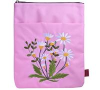 LParkin Pochette pour livre de naissance avec fermeture éclair, motif marguerite d'avril avec fermeture éclair, cadeau d'anniversaire, couverture de livre de fleurs pour le mois de naissance