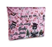 LParkin Sac de protection pour livre avec fermeture éclair Death by to-Be-Read - Tissu lavable - 27,9 x 22,9 cm - Idéal cadeau pour les amateurs de livres, BOOK COVER 2023