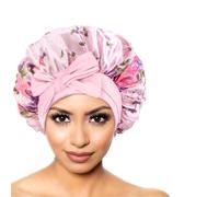 LPATEBCVU Bonnet De Nuit en Soie Bonnet de Nuit en Satin for Cheveux bouclés, Bonnet Soyeux Femmes, Grand avec Lien(Color9)