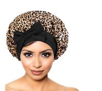 LPATEBCVU Bonnet De Nuit en Soie Bonnet de Nuit en Satin for Cheveux bouclés, Bonnet Soyeux Femmes, Grand avec Lien(Color2)