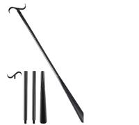 LPATEBCVU Chausse Pied Chausse-pied professionnel amovible en plastique, 88 cm, pratique et multifonctionnel, for porter des chaussettes, vêtements chaussures(Black)